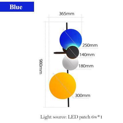 Applique murale à LED Lasha en métal coloré | Marco Lucetti Bleu
