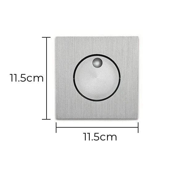 Applique Murale à LED Rotative à 350° | Marco Lucetti Carré argenté / Blanc chaud (2700-3500K)