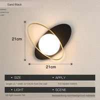 Applique murale à LED Shadow Black & Gold | Marco Lucetti Noir