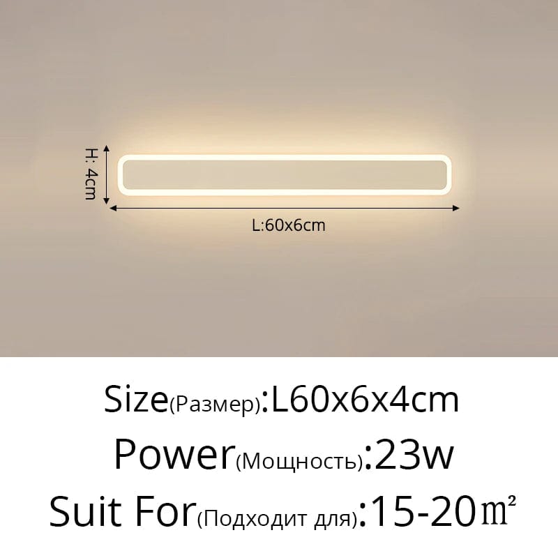 Applique murale à longue bande moderne et minimaliste - Idéale pour le salon, la TV et la chambre | Marco Lucetti