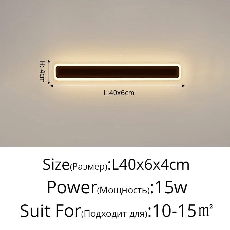 Applique murale à longue bande moderne et minimaliste - Idéale pour le salon, la TV et la chambre | Marco Lucetti