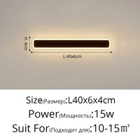 Applique murale à longue bande moderne et minimaliste - Idéale pour le salon, la TV et la chambre | Marco Lucetti