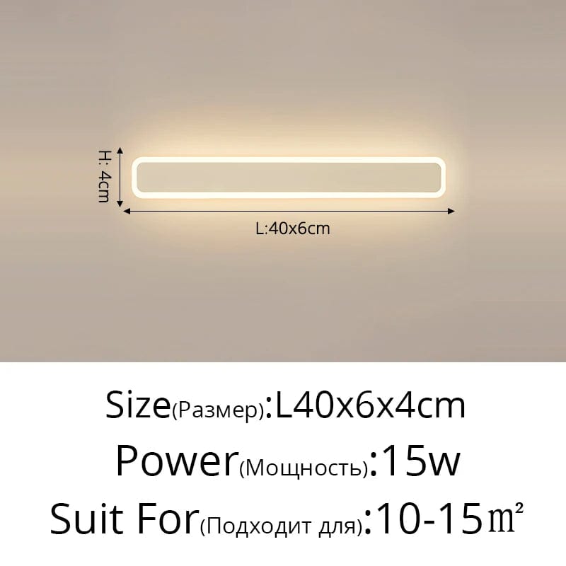 Applique murale à longue bande moderne et minimaliste - Idéale pour le salon, la TV et la chambre | Marco Lucetti