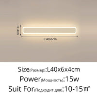 Applique murale à longue bande moderne et minimaliste - Idéale pour le salon, la TV et la chambre | Marco Lucetti