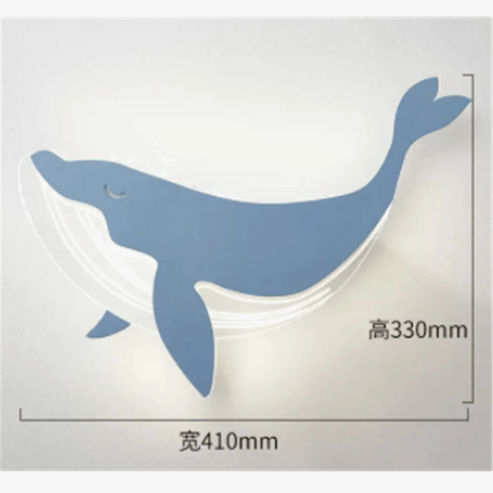 Applique murale acrylique motif dauphin lapin pour enfants - Éclairage ludique | Marco Lucetti