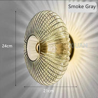 Applique Murale Ambre Gris Blanc | Marco Lucetti Gris Fumée