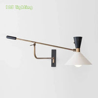 Applique murale américaine à bras long ajustable en métal | Marco Lucetti