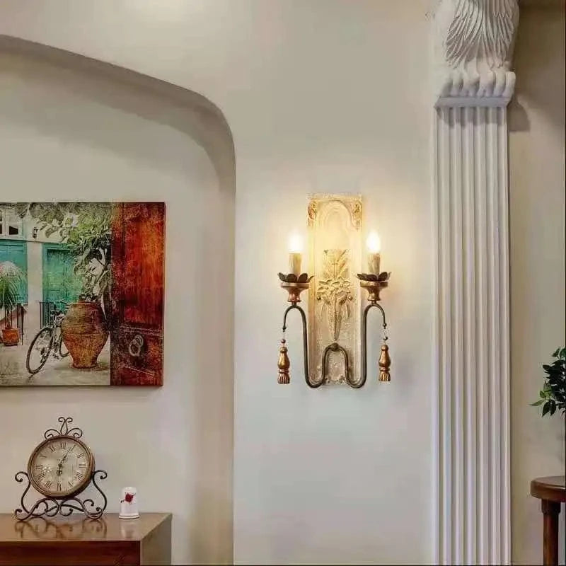 Applique murale American Heritage en bois massif vintage | Marco Lucetti