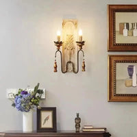 Applique murale American Heritage en bois massif vintage | Marco Lucetti