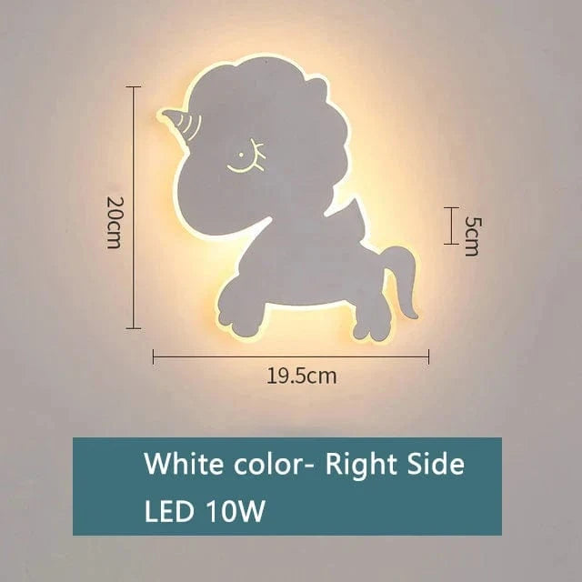 Applique murale "Animaux en fer" - Idée cadeau anniversaire pour enfant | Marco Lucetti Blanc à droite / 3 Température de couleur