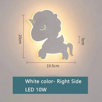 Applique murale "Animaux en fer" - Idée cadeau anniversaire pour enfant | Marco Lucetti Blanc à droite / 3 Température de couleur