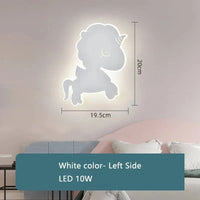 Applique murale "Animaux en fer" - Idée cadeau anniversaire pour enfant | Marco Lucetti Blanc gauche / 3 Température de couleur