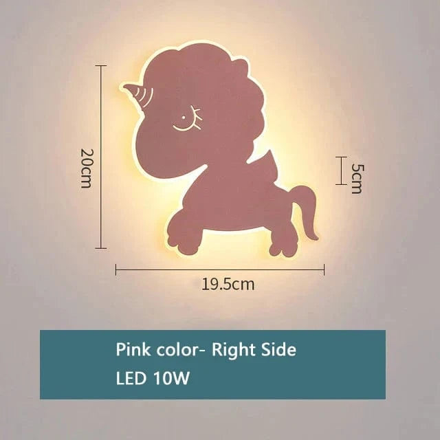 Applique murale "Animaux en fer" - Idée cadeau anniversaire pour enfant | Marco Lucetti Rose à droite / 3 Température de couleur