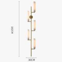 Applique murale Art déco cuivre or blanc lumière LED pour chambre - Élégance illuminée | Marco Lucetti