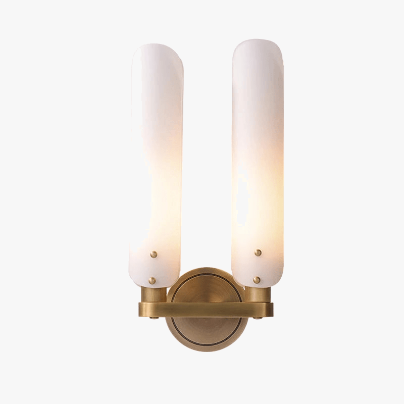 Applique murale Art déco cuivre or blanc lumière LED pour chambre - Élégance illuminée | Marco Lucetti