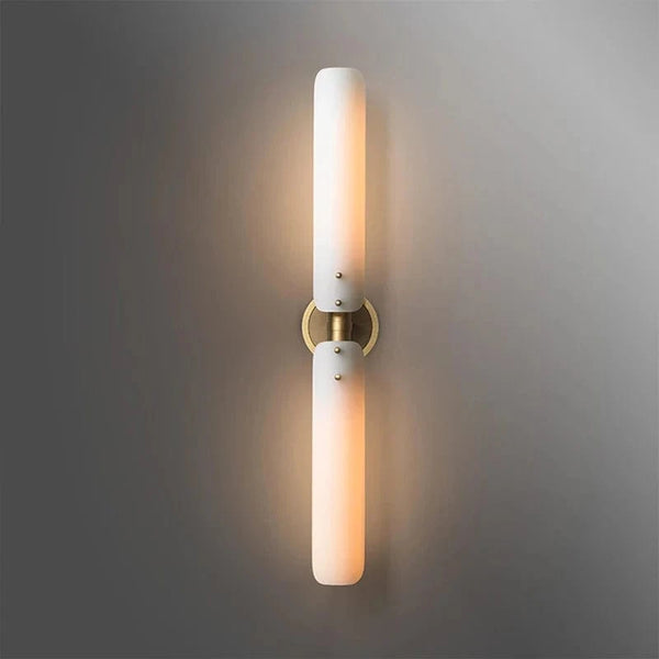 Applique murale Art déco cuivre or blanc lumière LED pour chambre - Élégance illuminée | Marco Lucetti