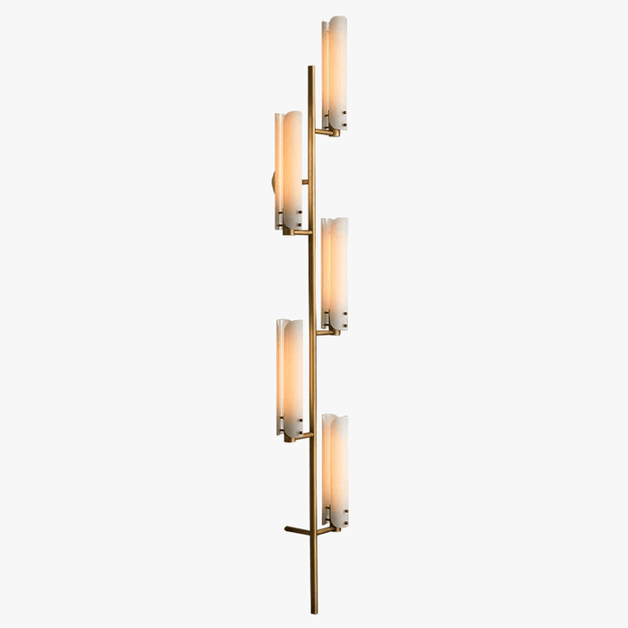 Applique murale Art déco cuivre or blanc lumière LED pour chambre - Élégance illuminée | Marco Lucetti