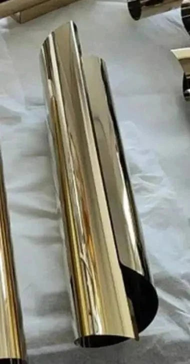 Applique murale Art Déco en acier inoxydable pour escaliers et allées | Marco Lucetti Brillant / H75 x P9,5 cm / Lumière naturelle