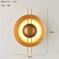 Applique murale Art Déco en métal doré - Lampe créative  | Marco Lucetti Modèle A / Lumière chaude