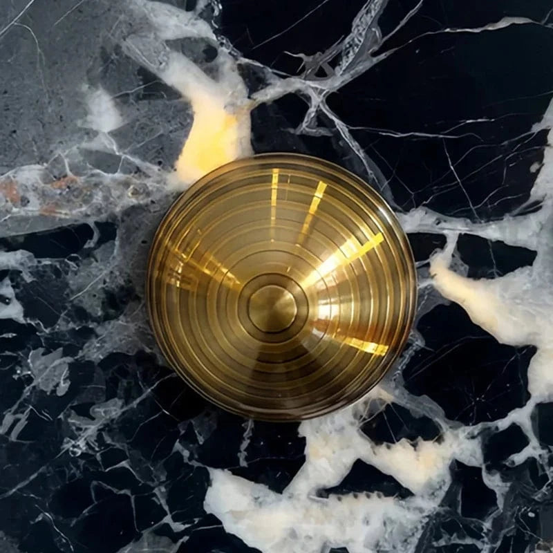 Applique Murale Art Déco en Pierre et Métal Doré - Livraison Directe | Marco Lucetti