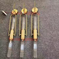 Applique murale Art Déco en verre transparent et métal doré - Style Nouveau | Marco Lucetti