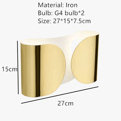 Applique murale Art Déco G4 en métal - Design raffiné | Marco Lucetti