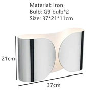 Applique murale Art Déco G4 en métal - Design raffiné | Marco Lucetti Grand-Chrome / Blanc chaud (2700-3500K)