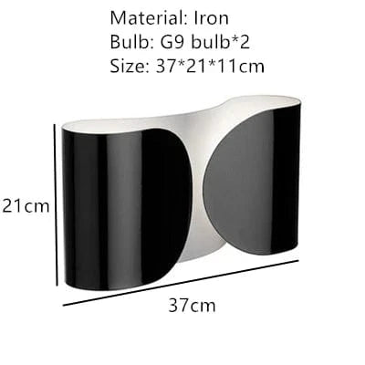 Applique murale Art Déco G4 en métal - Design raffiné | Marco Lucetti Grand-Noir / Blanc chaud (2700-3500K)