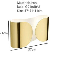 Applique murale Art Déco G4 en métal - Design raffiné | Marco Lucetti Grand-Or / 4000k