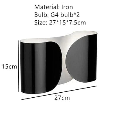 Applique murale Art Déco G4 en métal - Design raffiné | Marco Lucetti Petit-Noir / Blanc chaud (2700-3500K)