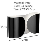 Applique murale Art Déco G4 en métal - Design raffiné | Marco Lucetti Petit-Noir / Blanc chaud (2700-3500K)