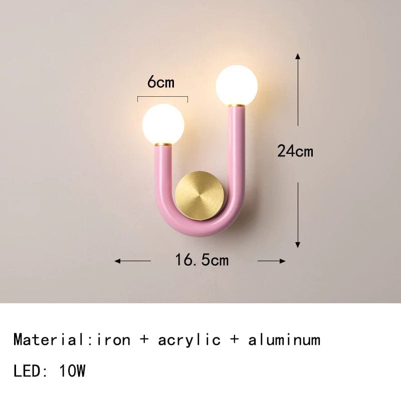 Applique Murale Artistique en Métal avec Tube en U pour Éclairage Intérieur - LuminArt | Marco Lucetti