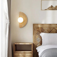 Applique murale artistique en pierre naturelle avec demi-cercle en verre - Édition Luxe | Marco Lucetti