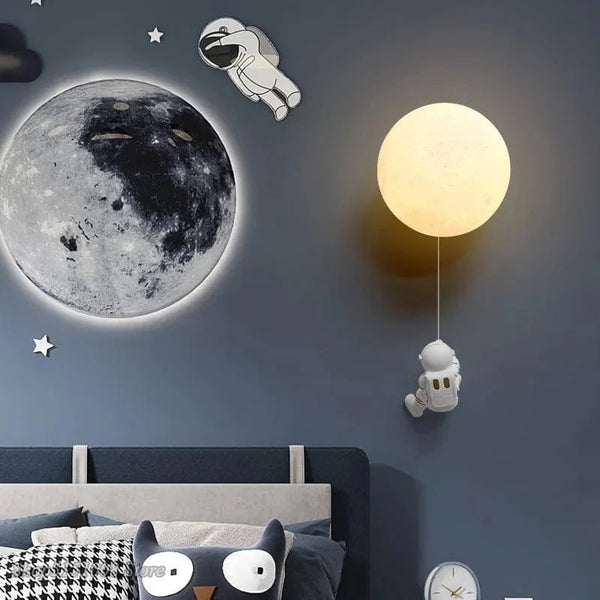 Applique Murale Astronaute Enfant 3D Lune | Marco Lucetti