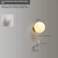 Applique Murale Astronaute Enfant 3D Lune | Marco Lucetti Style A 20CM