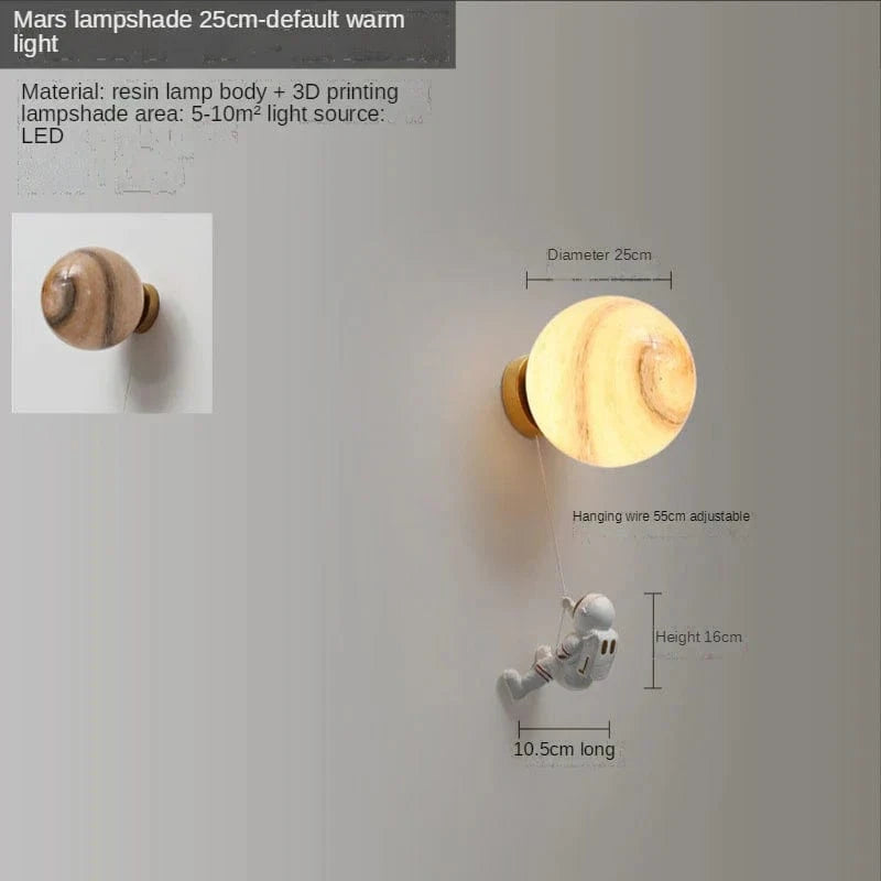 Applique Murale Astronaute Enfant 3D Lune | Marco Lucetti Style B 25CM