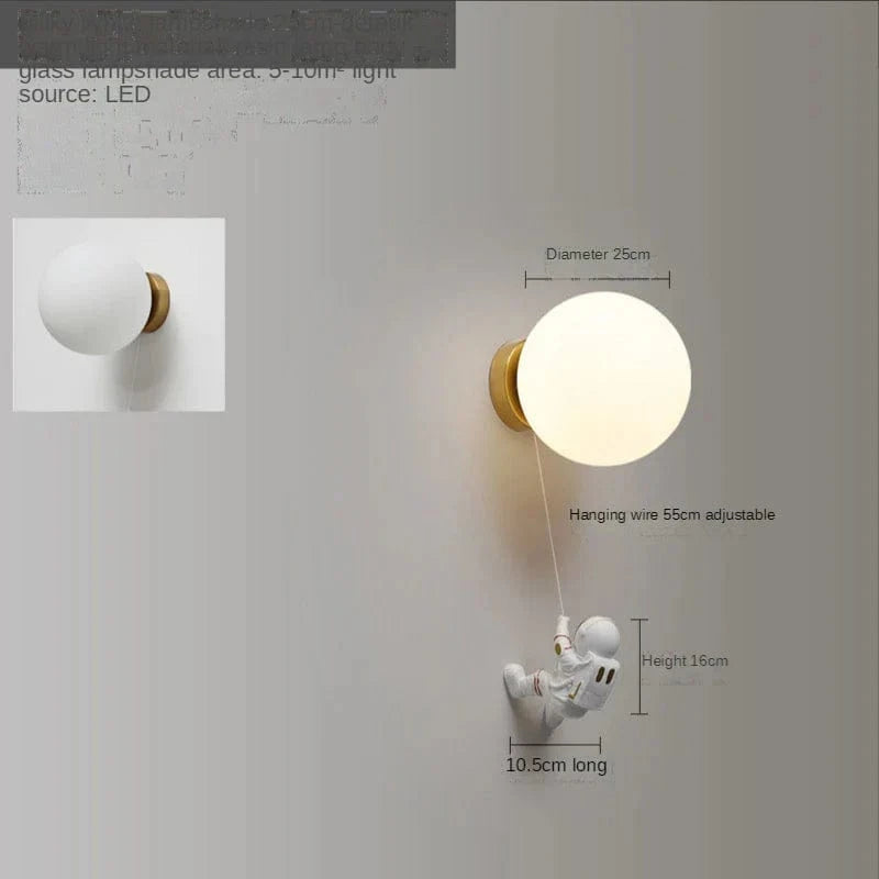 Applique Murale Astronaute Enfant 3D Lune | Marco Lucetti Style C 25CM