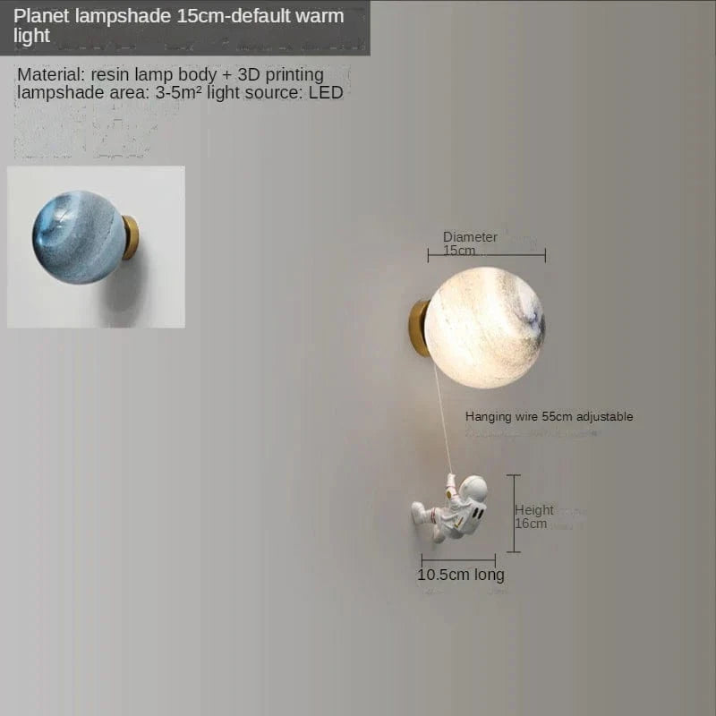 Applique Murale Astronaute Enfant 3D Lune | Marco Lucetti Style D 15CM