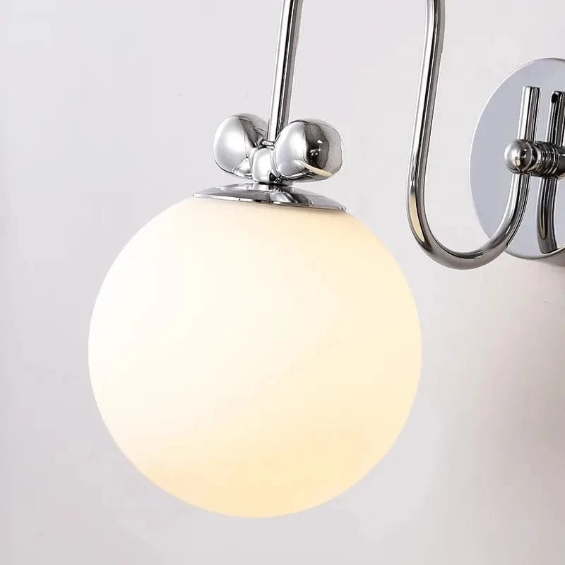 Applique murale Bauhaus Bowknot en verre LED - Chrome Blanc | Marco Lucetti