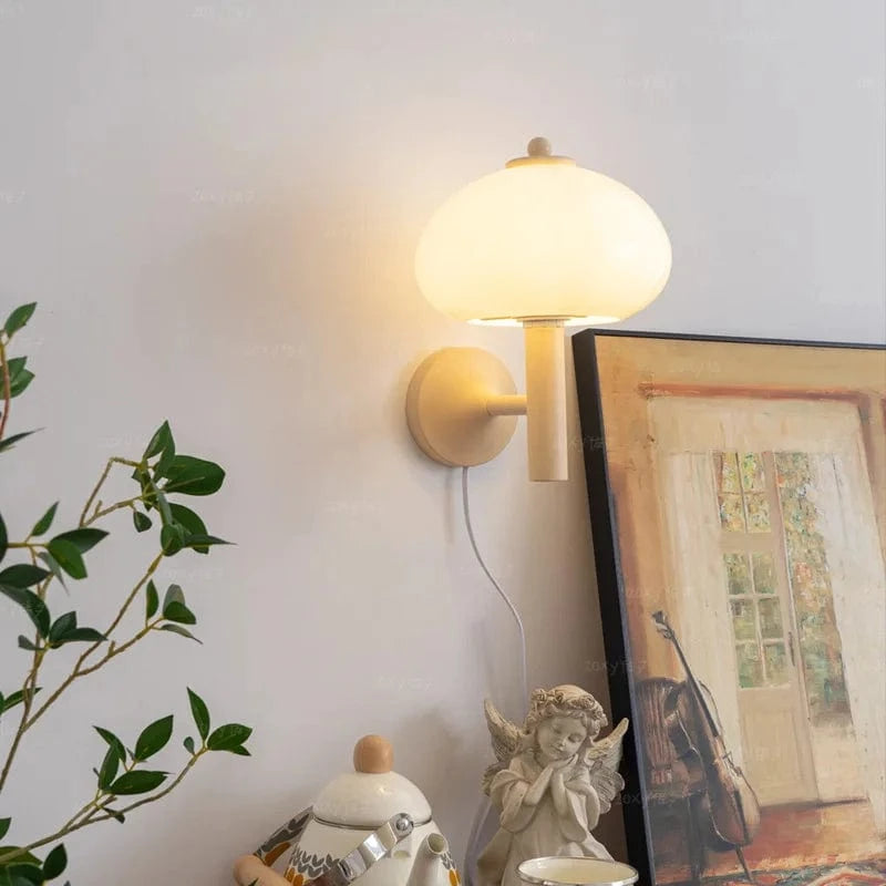 Applique murale Bauhaus moderne en verre pour chambre Loft: Blanc | Marco Lucetti