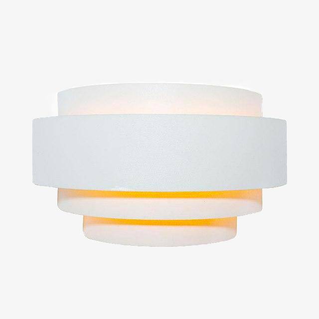 Applique murale LED moderne en blanc arrondie