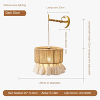 Applique murale bohème rétro en chanvre avec gland | Marco Lucetti