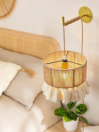 Applique murale bohème rétro en chanvre avec gland | Marco Lucetti