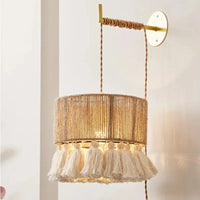 Applique murale bohème rétro en chanvre avec gland | Marco Lucetti