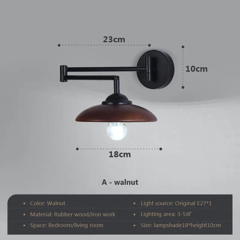 Applique murale bois design ajustable considérée minimaliste | Marco Lucetti B / Ampoule 5W