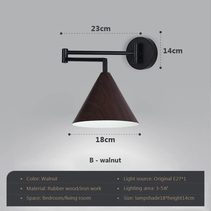 Applique murale bois design ajustable considérée minimaliste | Marco Lucetti D / Ampoule 5W