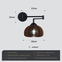 Applique murale bois design ajustable considérée minimaliste | Marco Lucetti F / Ampoule 5W