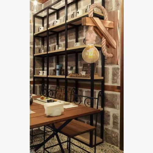 Applique murale bois rustique - Luminosité naturelle et chaleureuse