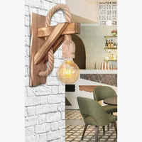 Applique murale bois rustique - Luminosité naturelle et chaleureuse