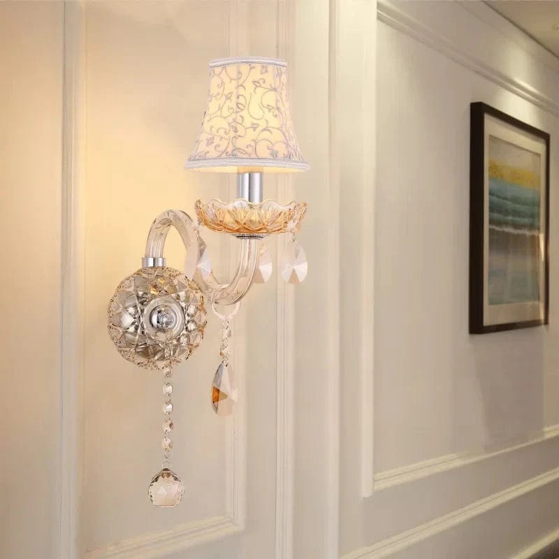 Applique murale Bougie Cristal Cognac - Style européen | Marco Lucetti